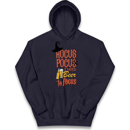Hocus Pocus I Need Beer To Focus Halloween Hoodie

