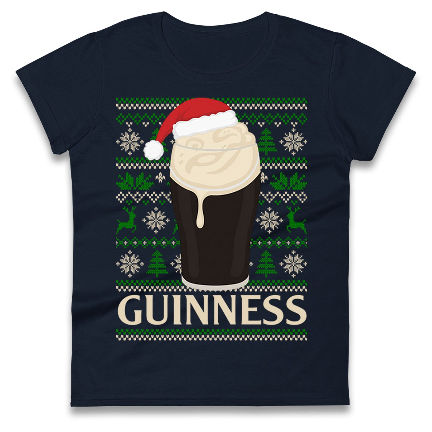 Guinness Christmas Ladies T Shirt