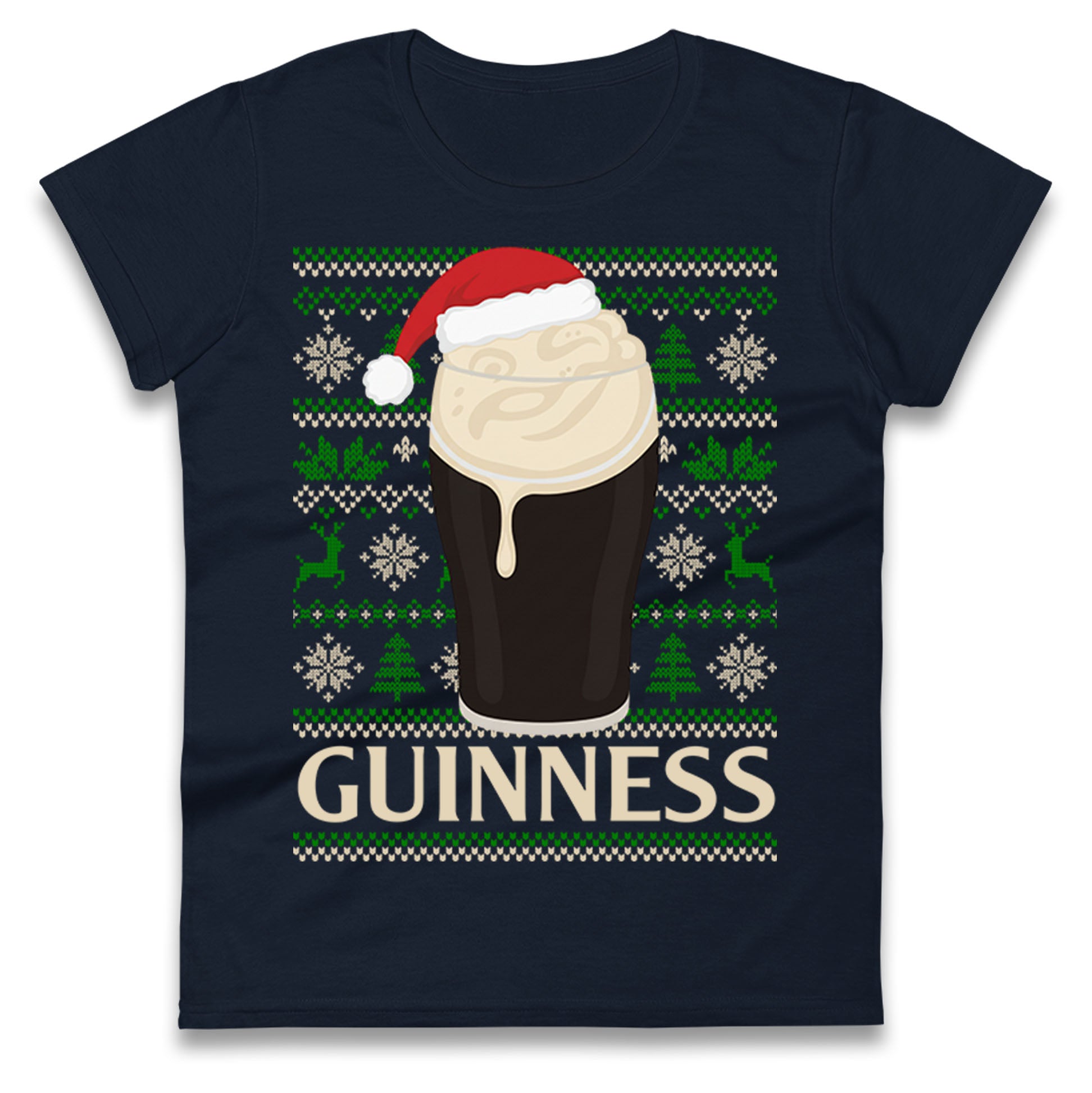 Guinness Christmas Ladies T Shirt