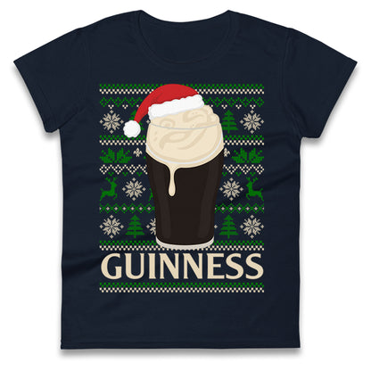 Guinness Christmas Ladies T Shirt