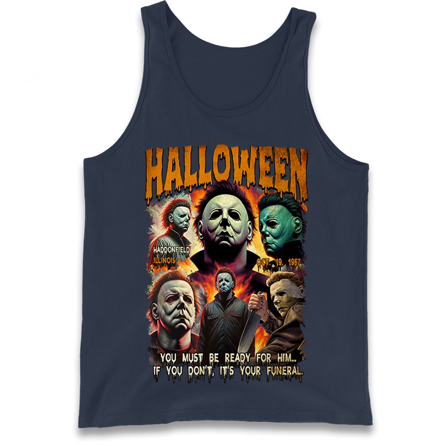 Michael Myers Horror Halloween Bootleg Tank Top