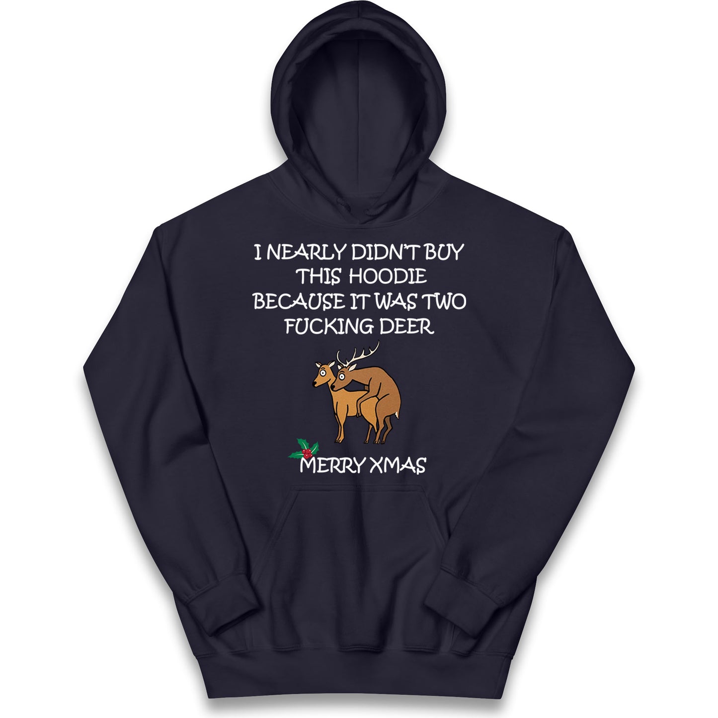 fucking deer christmas hoodie