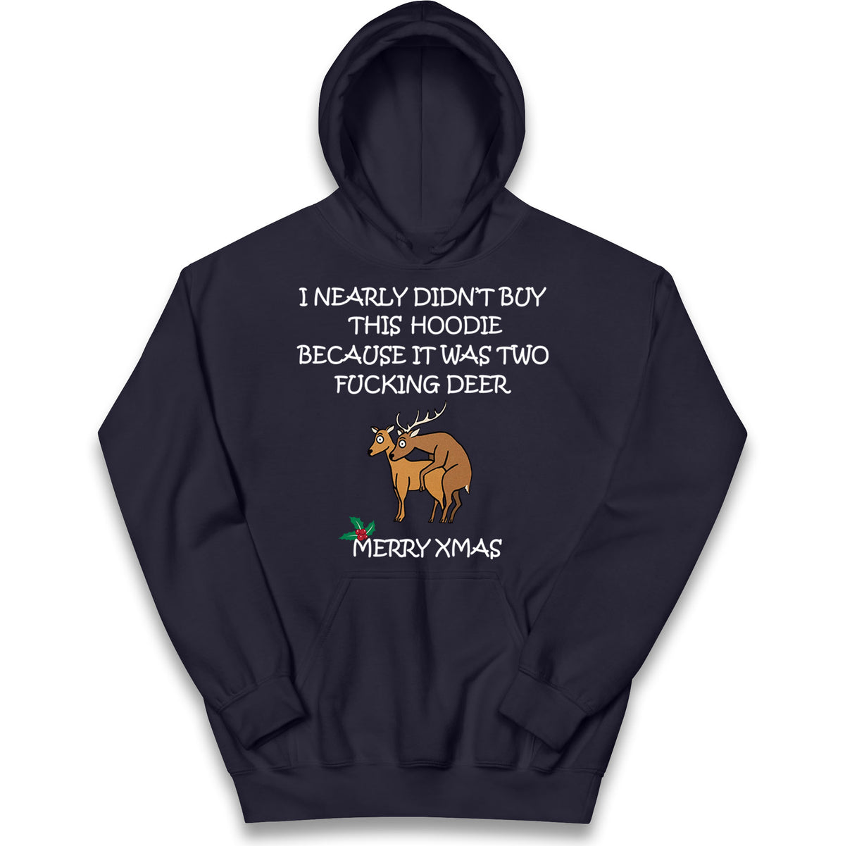 fucking deer christmas hoodie