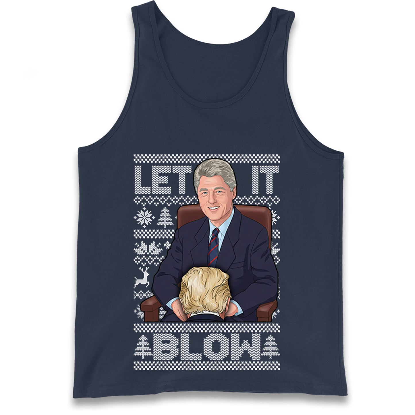 Bill Clinton Christmas Tank Top 