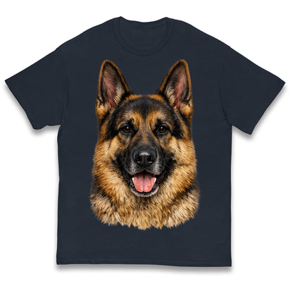 German Shepherd Dog Face Kids T Shirt