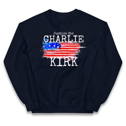 Justice For Charlie Kirk Kids Jumper