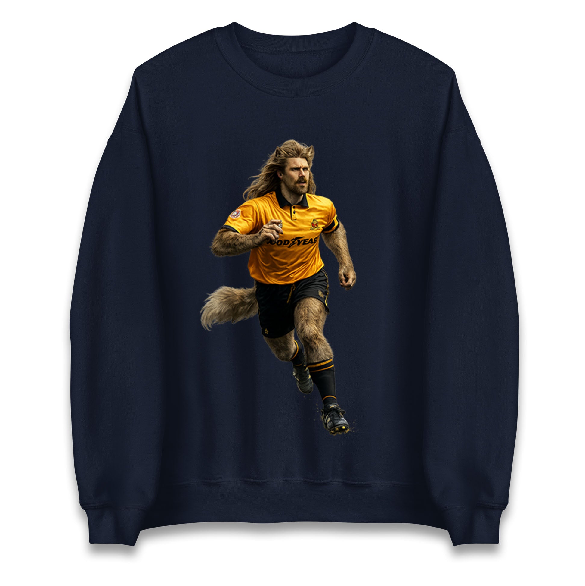 Retro John The Wolf Wolves Football Jumper 