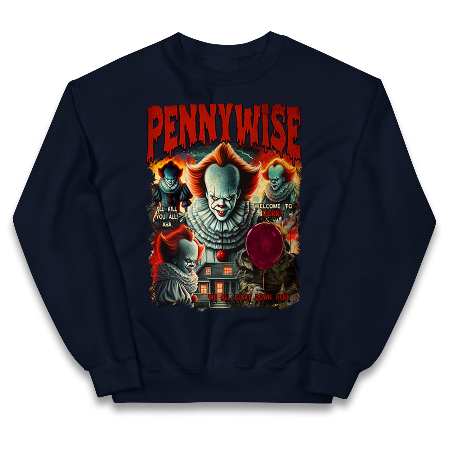 The Clown Pennywise Halloween Bootleg Kids Jumper