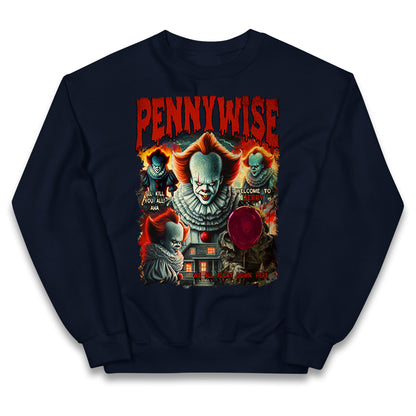 The Clown Pennywise Halloween Bootleg Kids Jumper