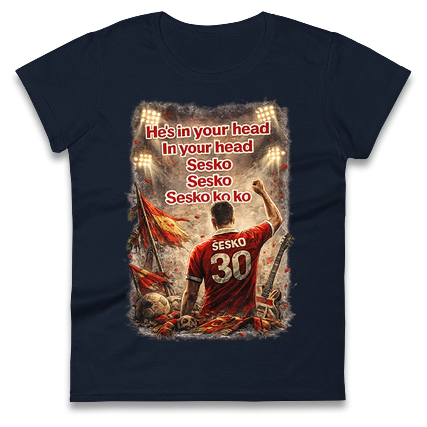 He's in Your Head in Your Head Sesko Sesko Sesko ko ko Ladies T Shirt