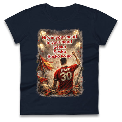 He's in Your Head in Your Head Sesko Sesko Sesko ko ko Ladies T Shirt