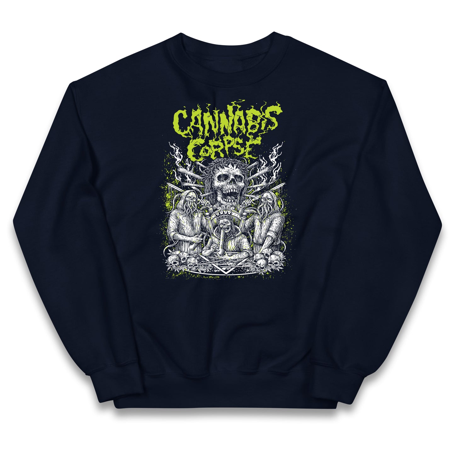 Cannabis Corpse Band Kids Jumper