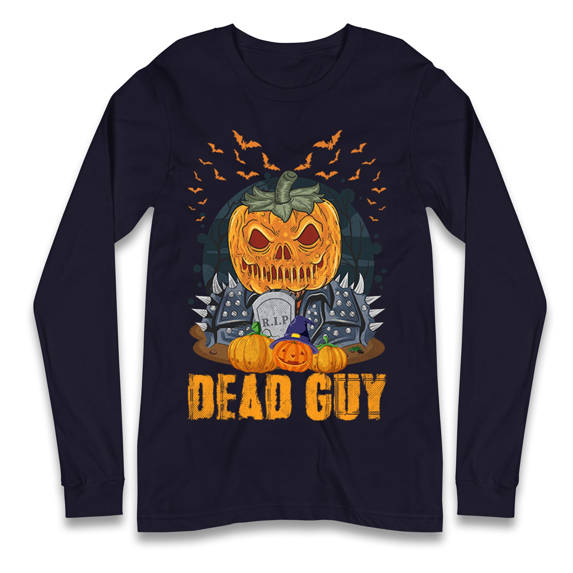 Scary Pumpkin Dead Guy Halloween T Shirt
