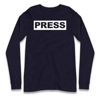PRESS Palestine Inspired By Journalist Motaz Azaiza Longsleeve T Shirt