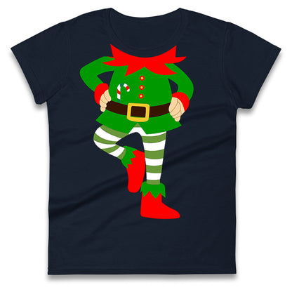 Personalise Christmas Party Wear Elf Womens t shirt