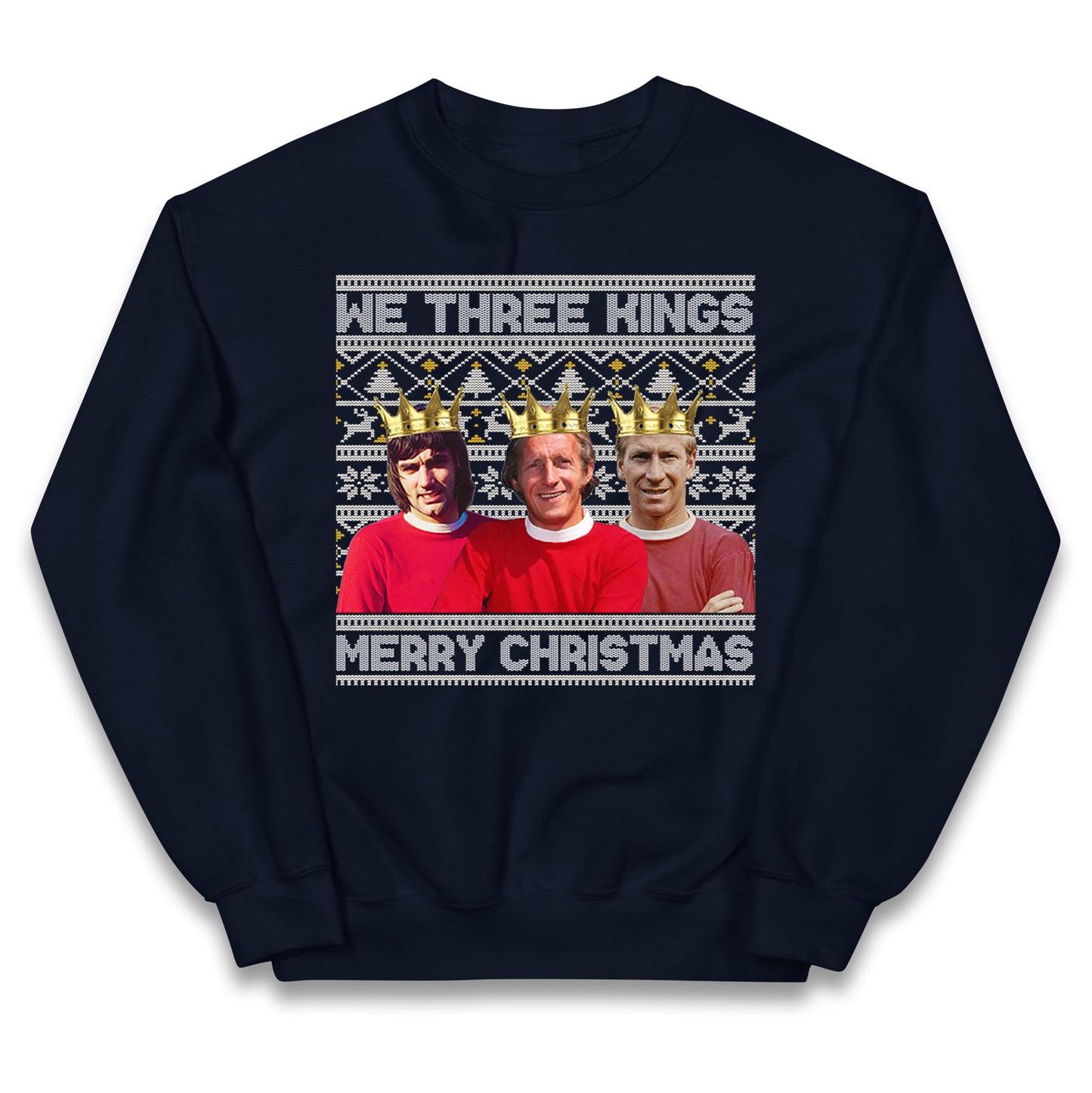 denis law bobby charlton george best christmas jumper