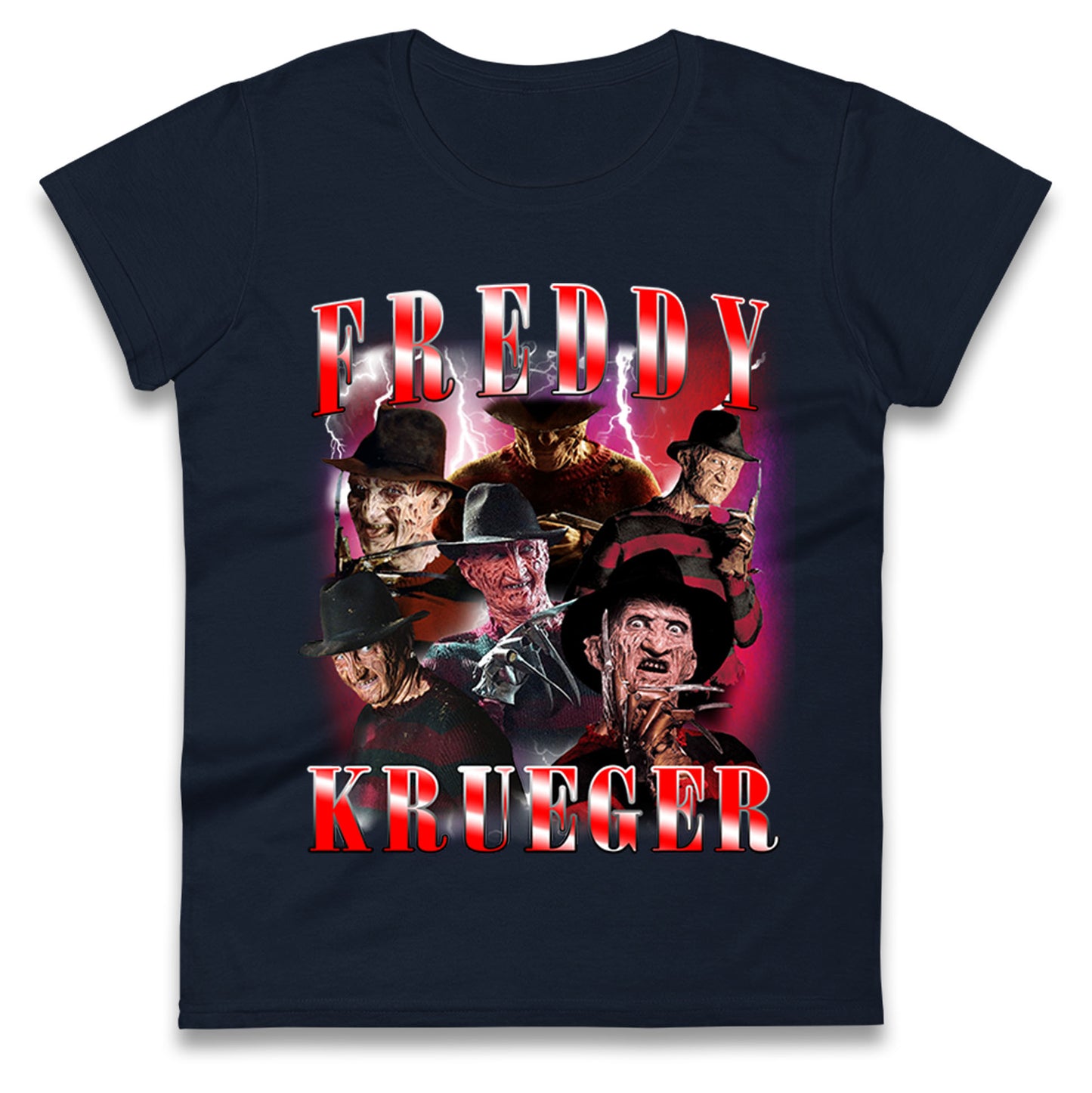 Freddy Krueger Scary Halloween Bootleg Womens t shirt