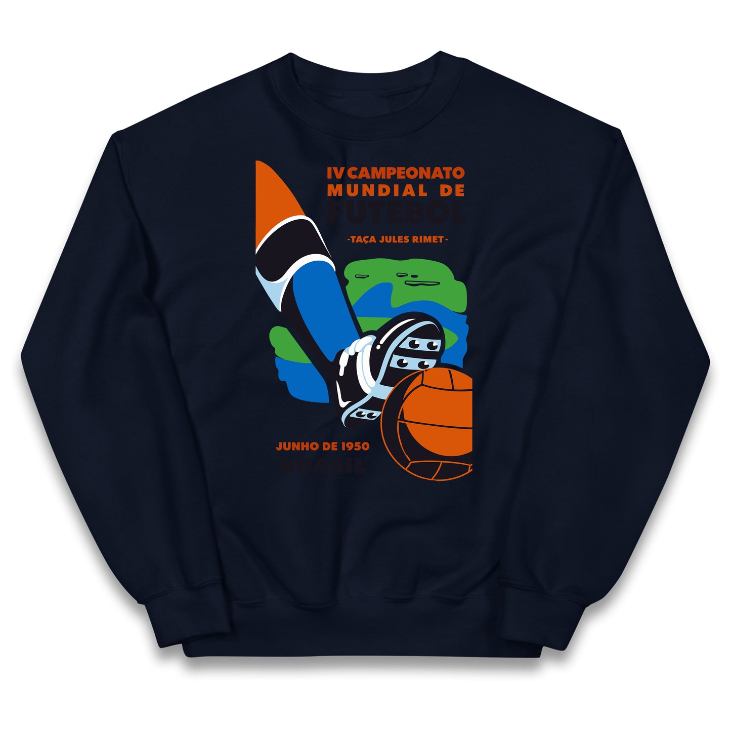 Brasil 1950 Retro World Cup Kids Jumper