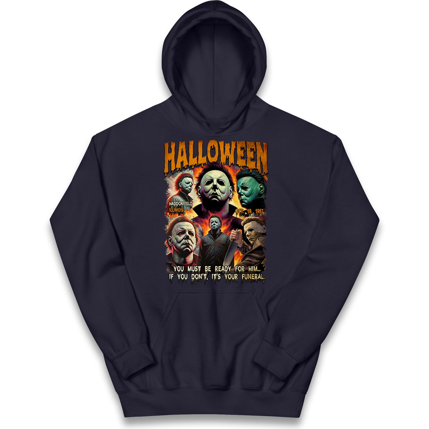 Michael Myers Horror Halloween Bootleg Kids Hoodie
