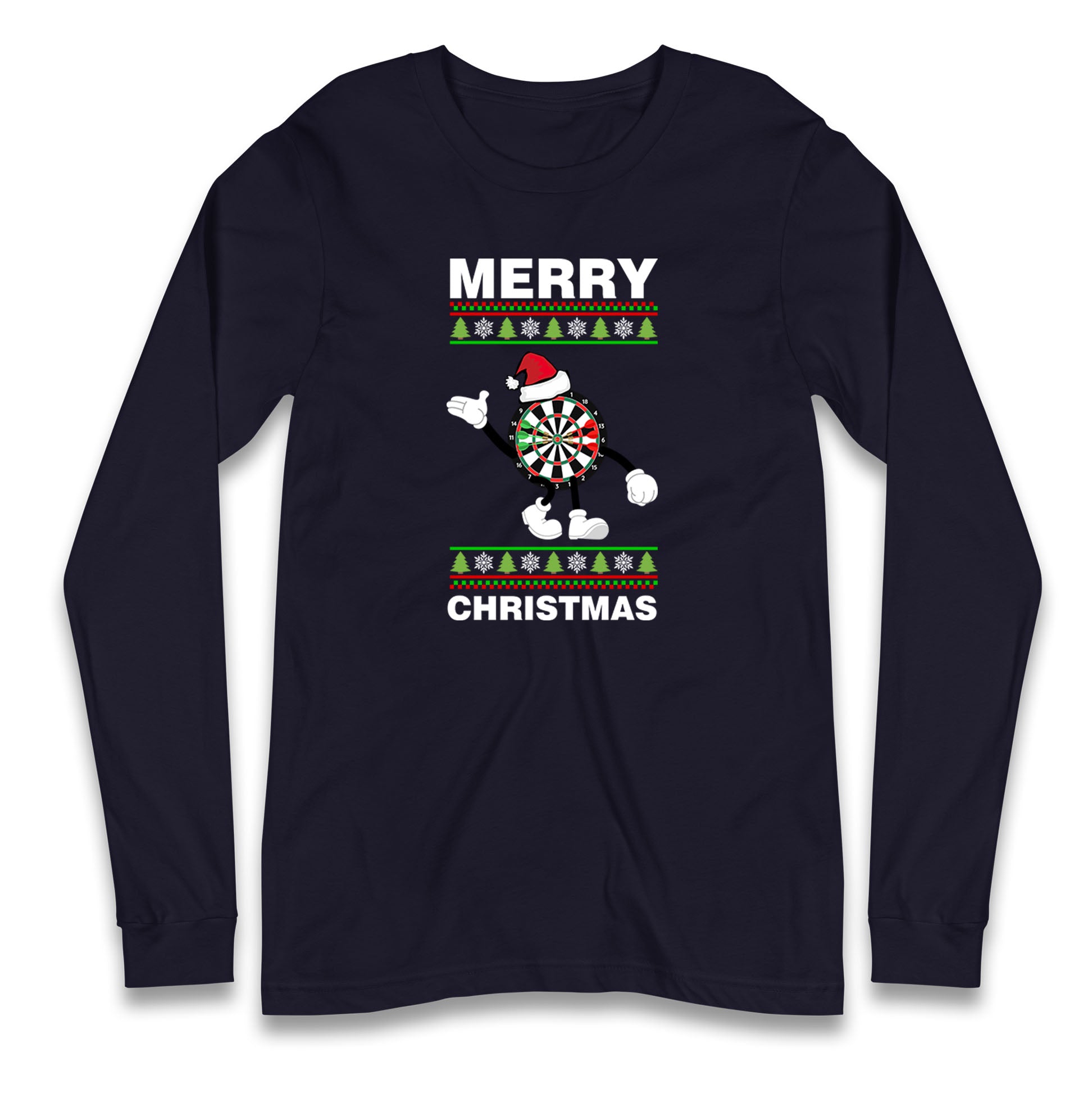 dartboard christmas santa costume long sleeve t shirt