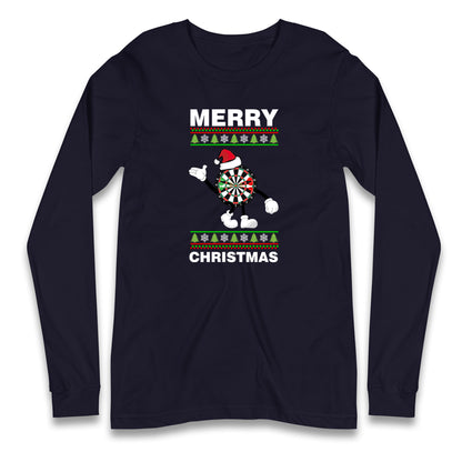 dartboard christmas santa costume long sleeve t shirt