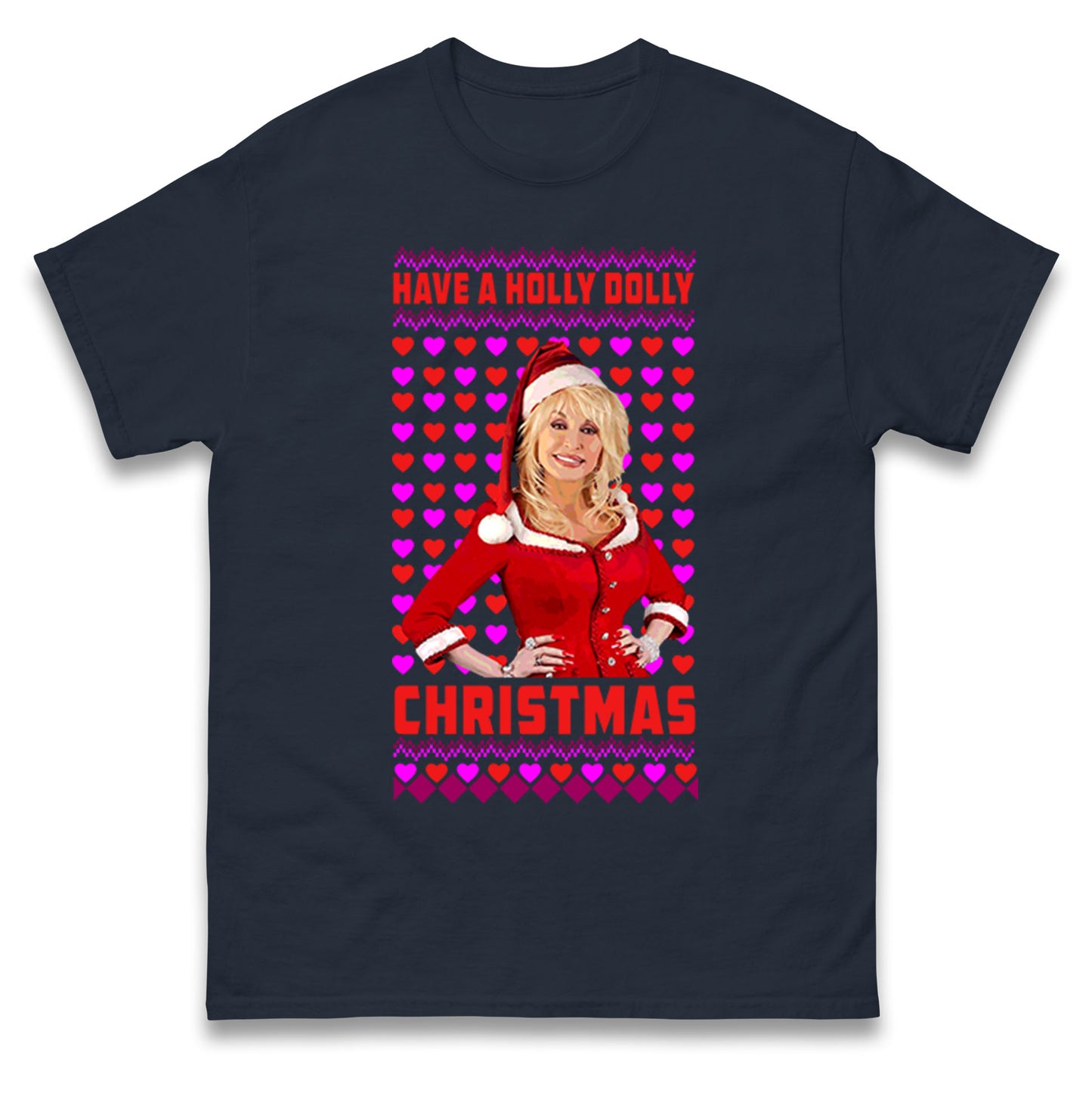 Merry Christmas Dolly Parton Mens Tee Top