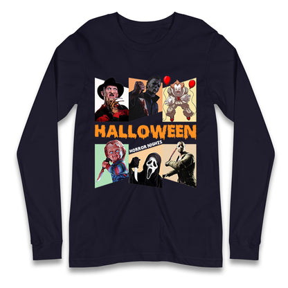 Horror Characters Halloween Horror Nights Long Sleeve T Shirt