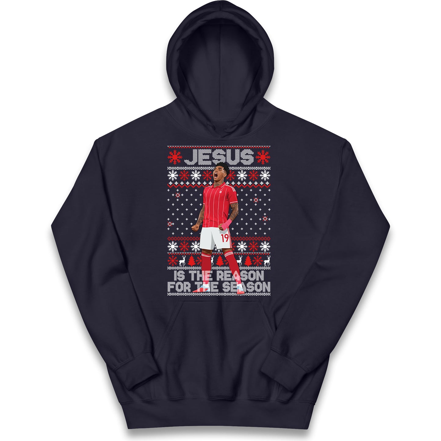 Nottm Forest FC Christmas Kids Hoodie