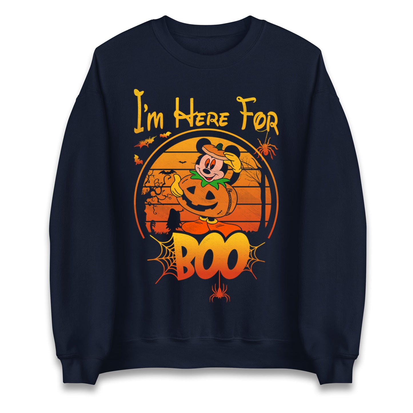 Mickey Mouse Im Here For Boo Halloween Sweatshirt
