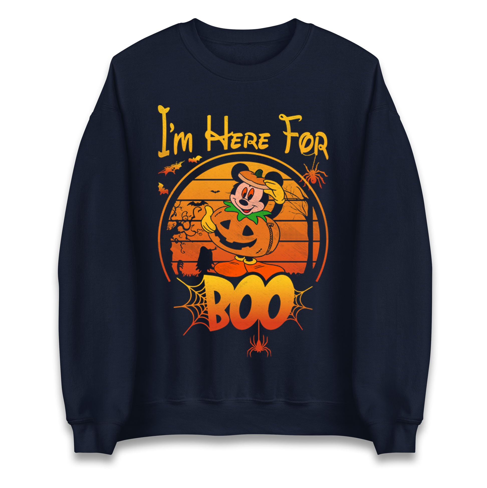 Mickey Mouse Im Here For Boo Halloween Sweatshirt
