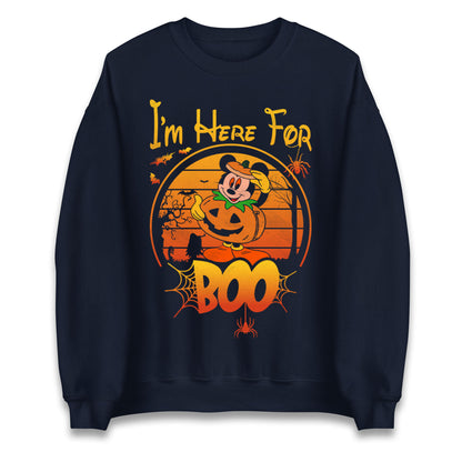 Mickey Mouse Im Here For Boo Halloween Sweatshirt
