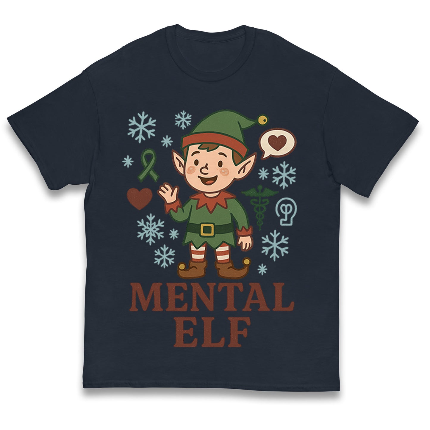 Mental Health Christmas Kids T Shirt