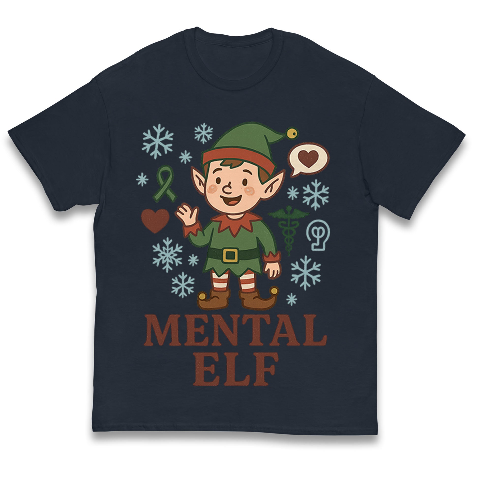 Mental Health Christmas Kids T Shirt