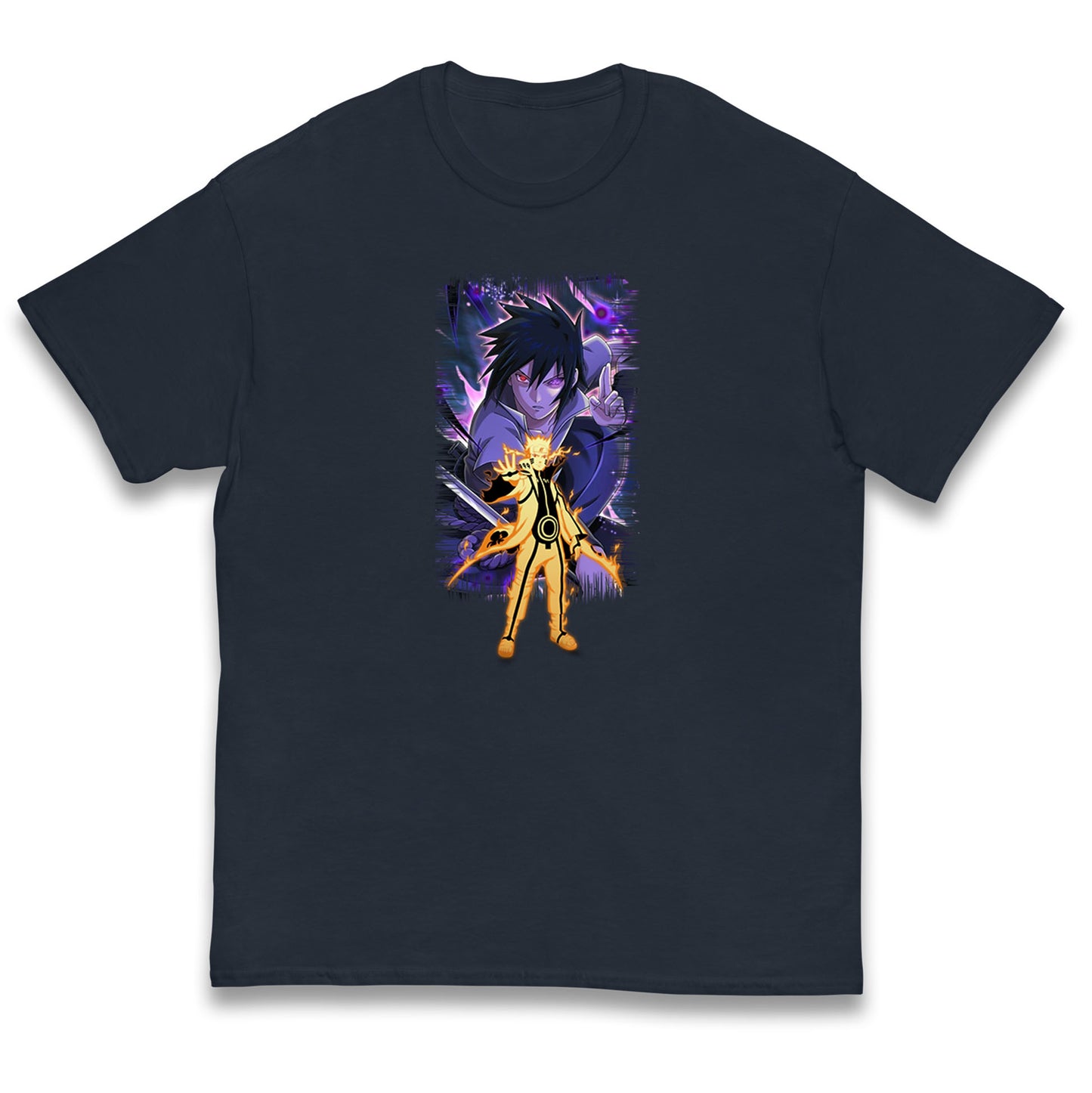 sasuke uchiha and naruto uzumaki t shirt