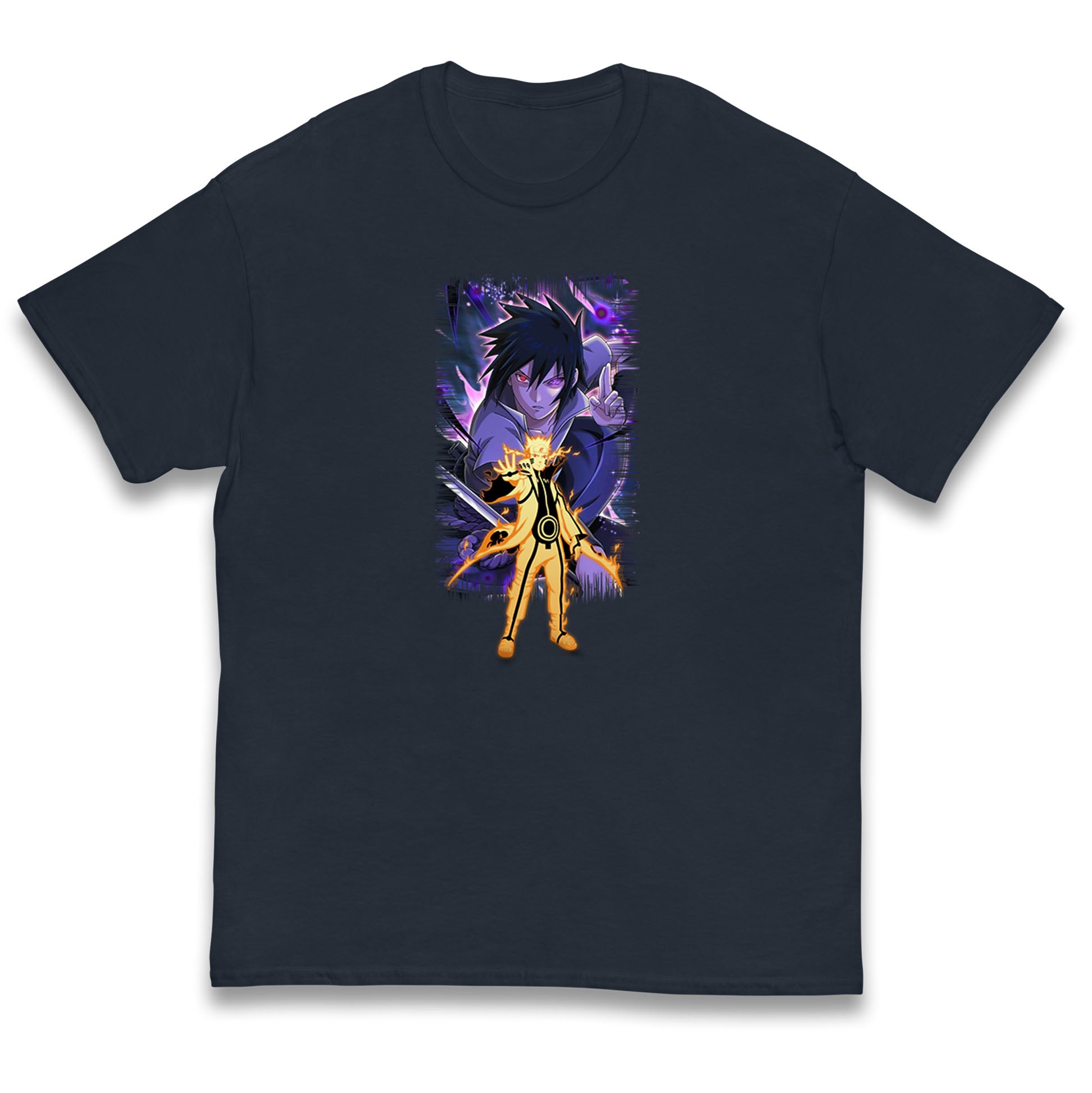 sasuke uchiha and naruto uzumaki t shirt
