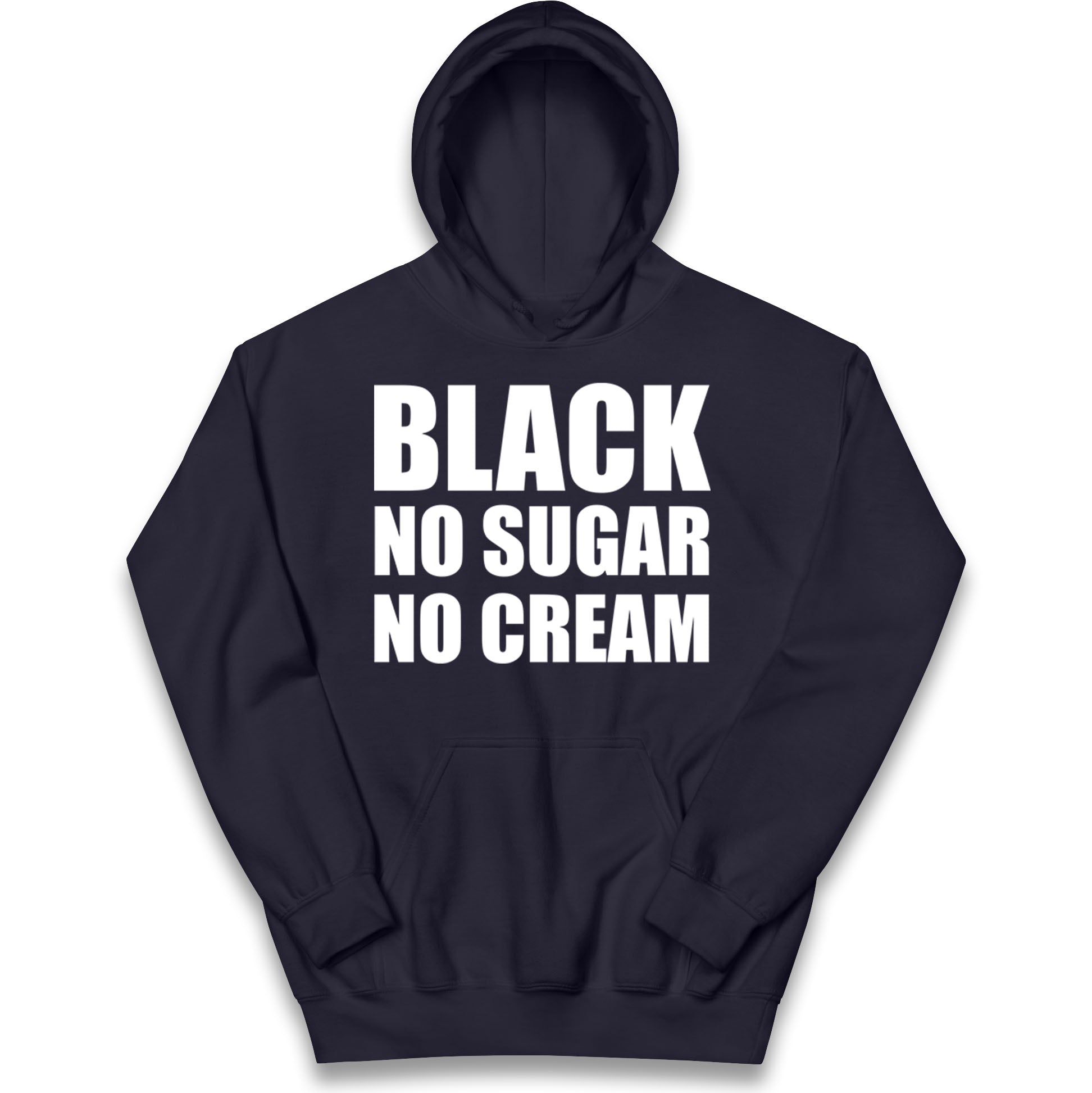 Black No Sugar No Cream Kids Hoodie