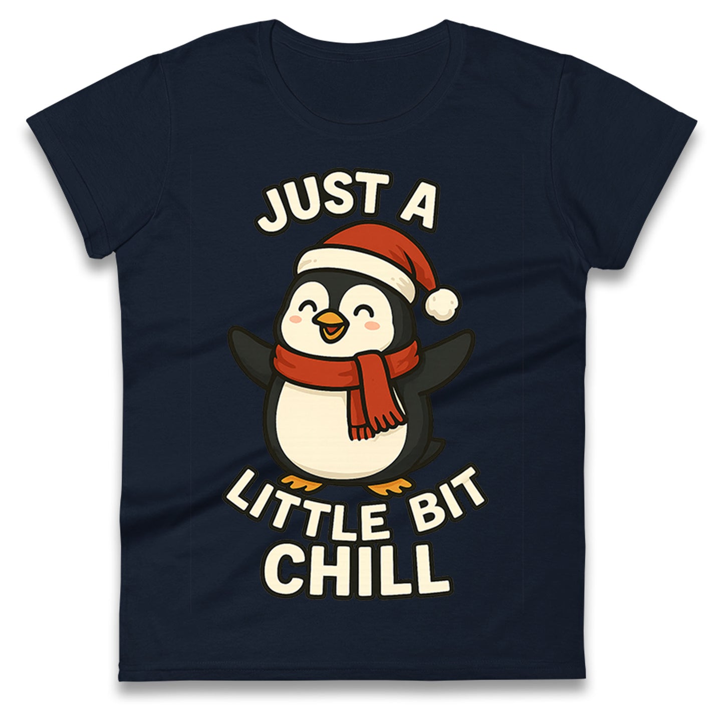 Penguin Christmas Ladies T Shirt