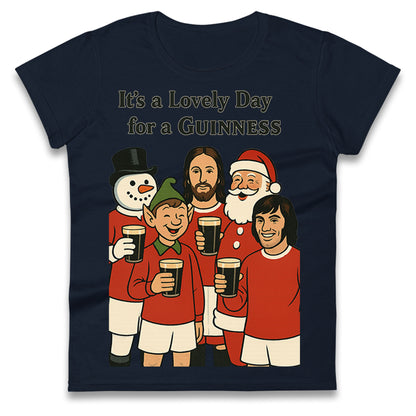 Man United Christmas Ladies T Shirt 
