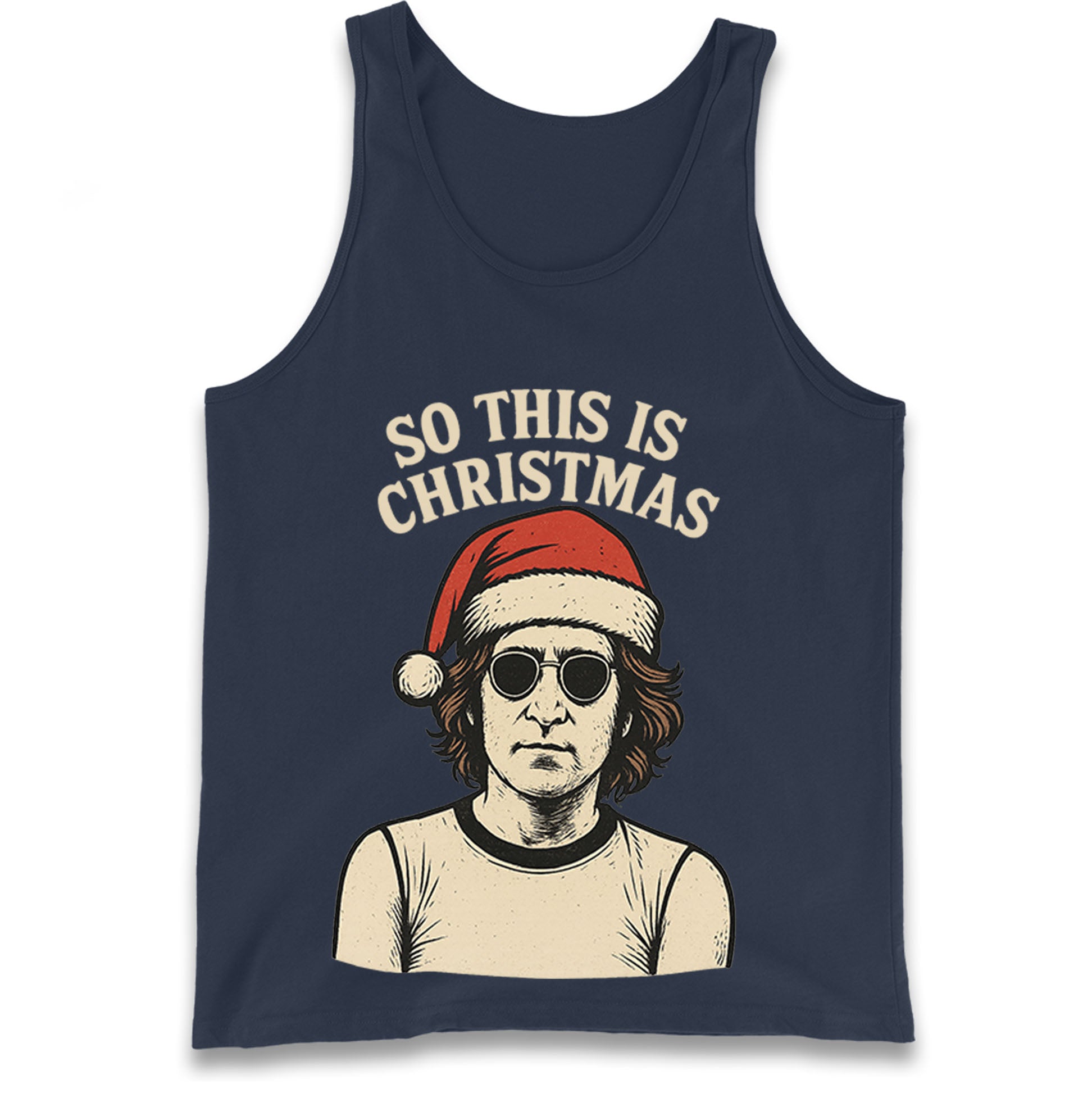 Christmas John Lennon Christmas Tank Top