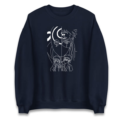 Naruto Shippuden Sweatshirt Obito Uchiha, Kakashi Hatake, And Friends Top