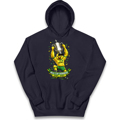 Norwich City Milk Cup Winners Kids Hoodie
