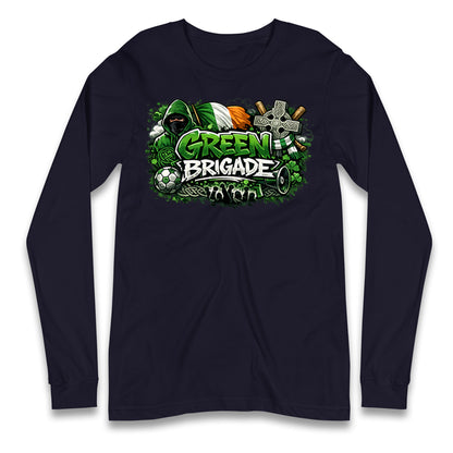 Celtic Green Brigade Football Longsleeve T Shirt 