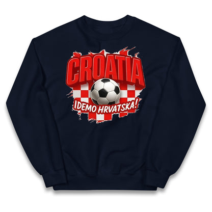 Croatia Retro World Cup Kids Jumper