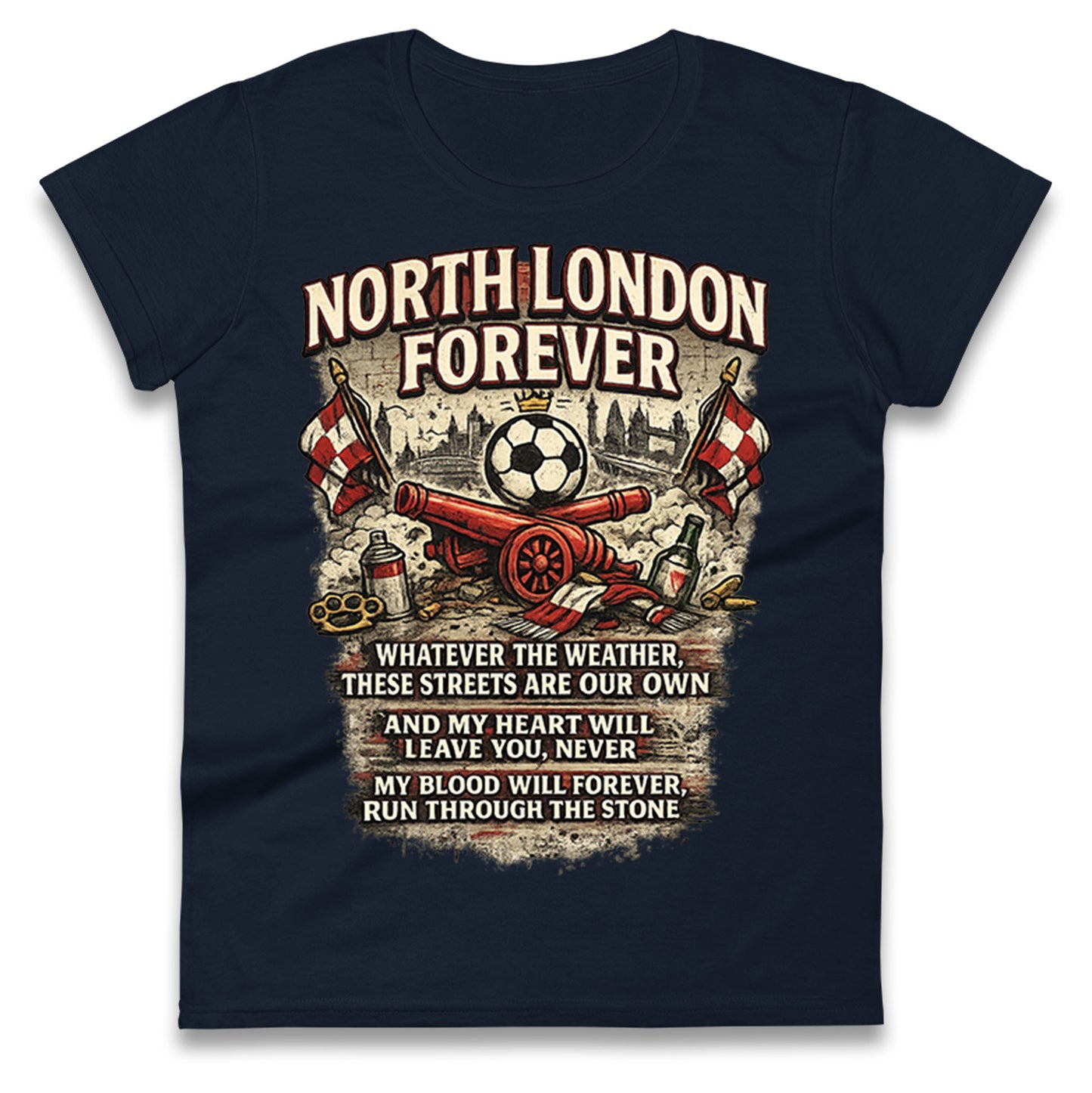 Arsenal North London Forever Ladies T Shirt