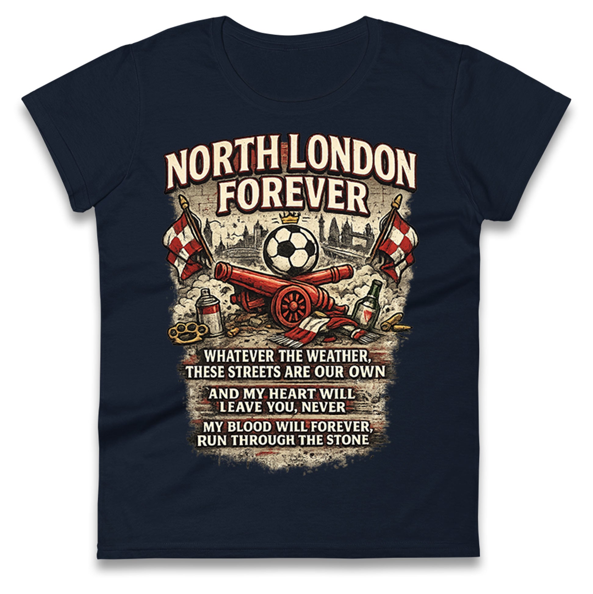Arsenal North London Forever Ladies T Shirt
