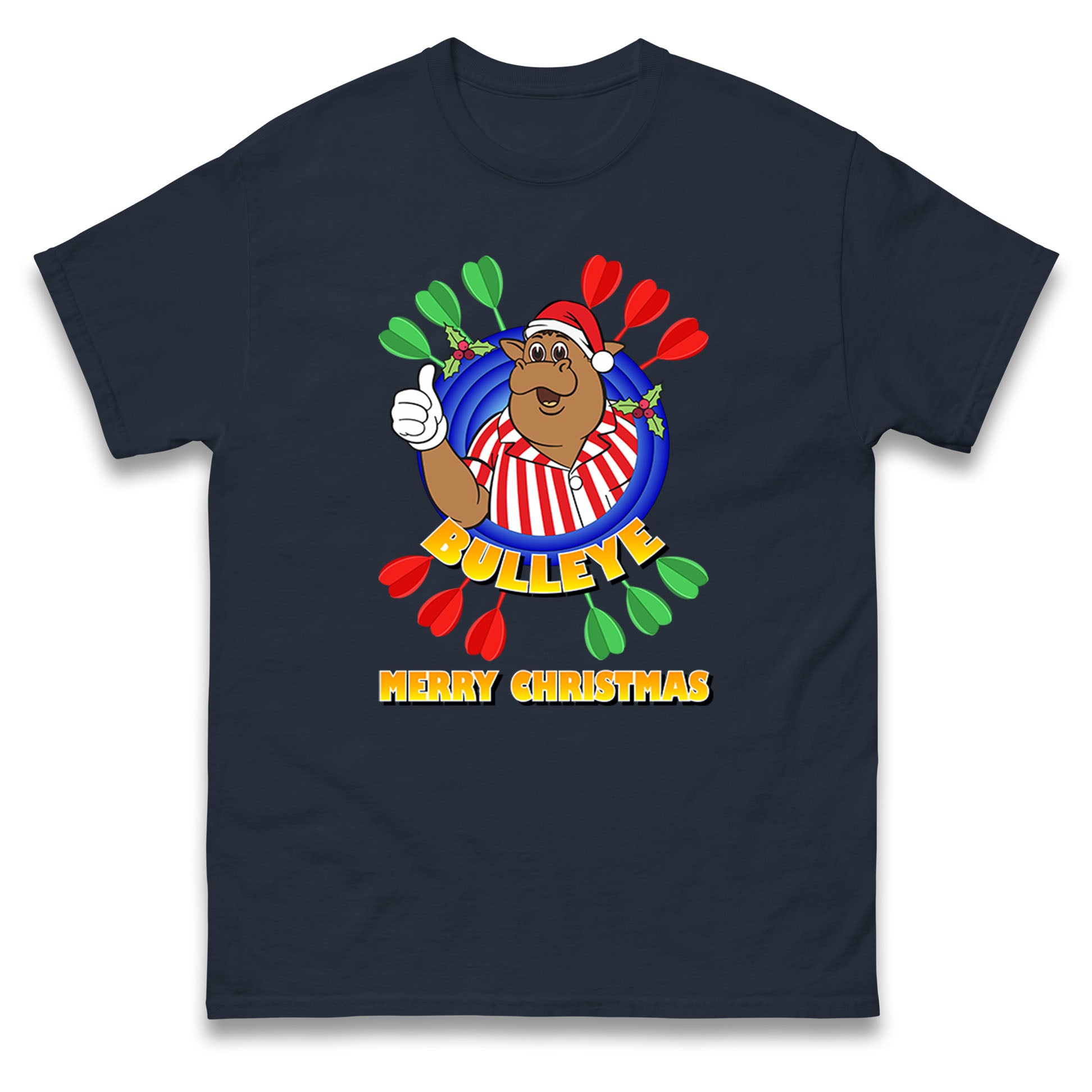 bullseye dartboard christmas t shirt