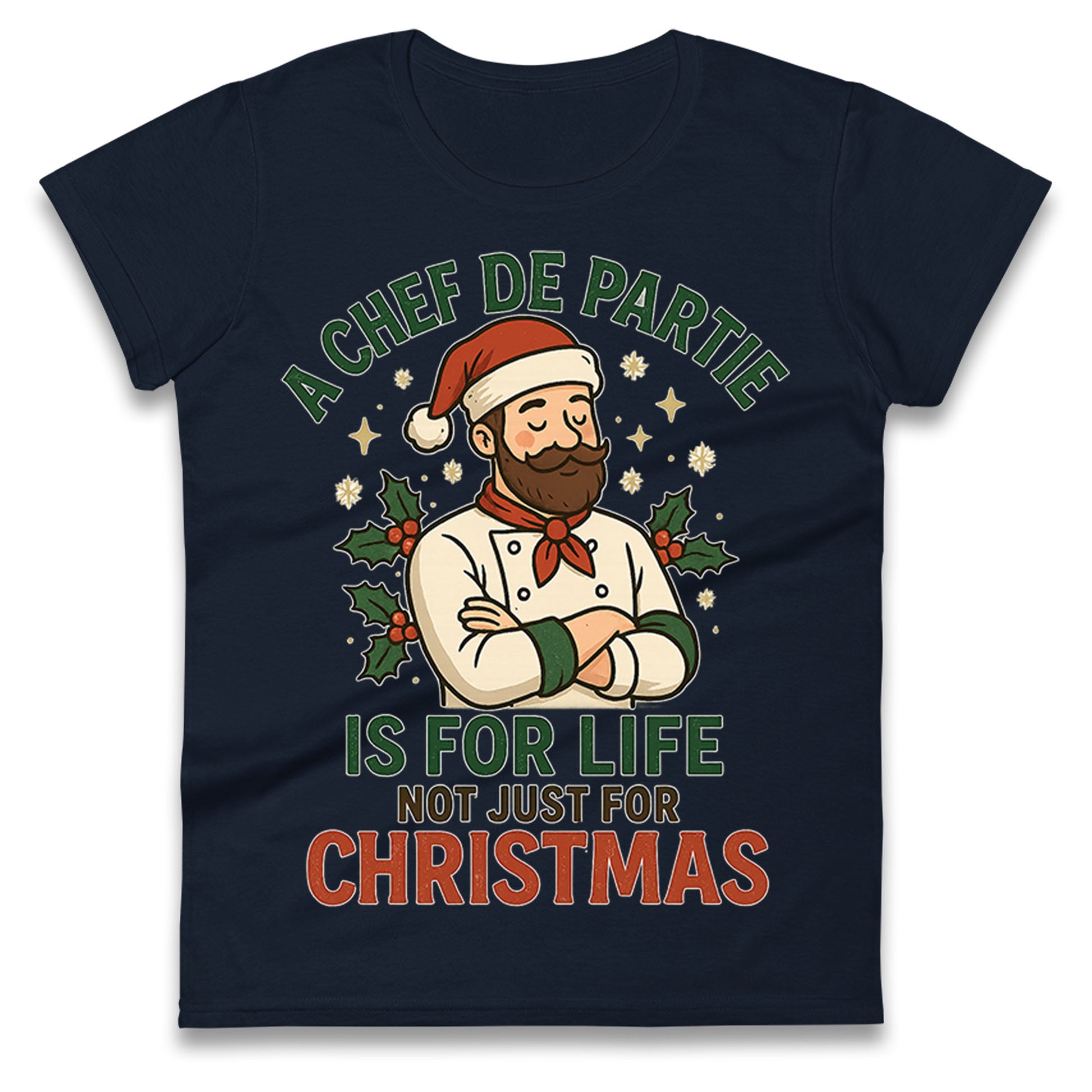 Chef De Partie Christmas Ladies T Shirt
