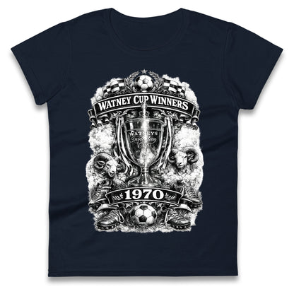 Retro Derby Watney Cup Winners 1970 Ladies T Shirt 