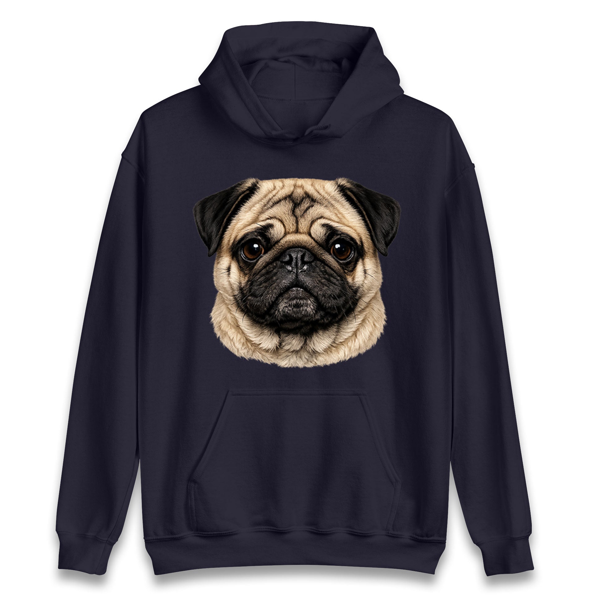 Pug Dog Face Hoodie