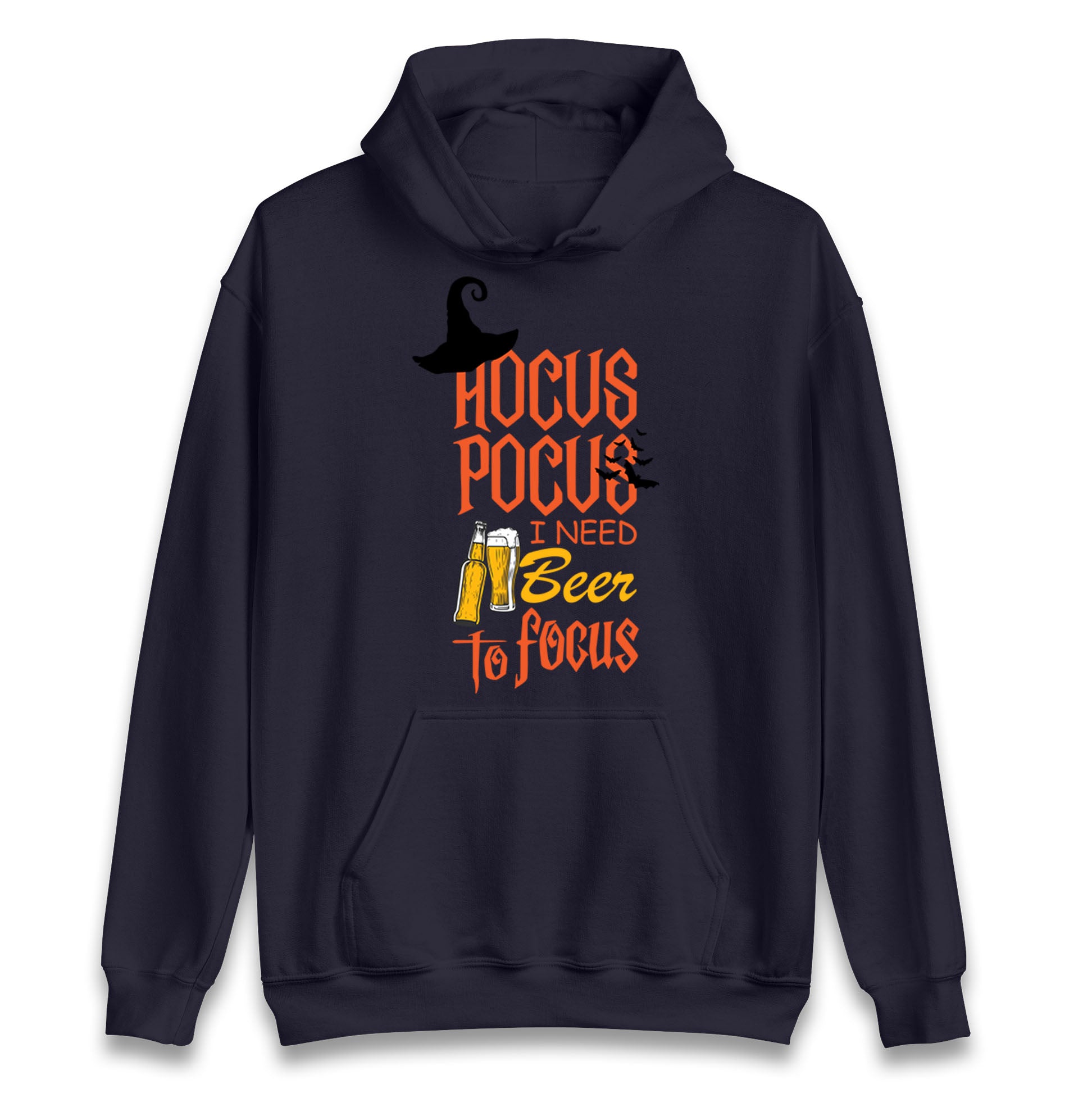 Hocus Pocus I Need Beer To Focus Halloween Hoodie
